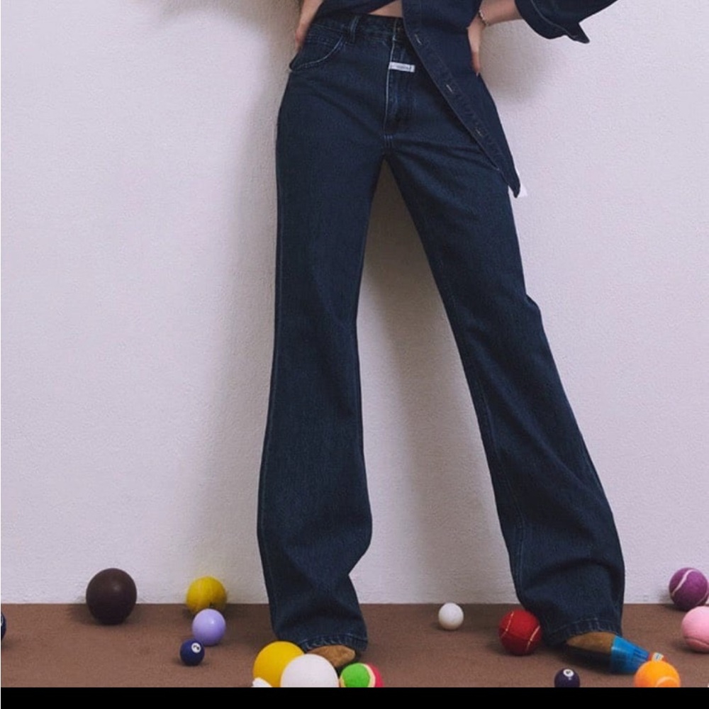Elegant Navy Women's Flare Jeans